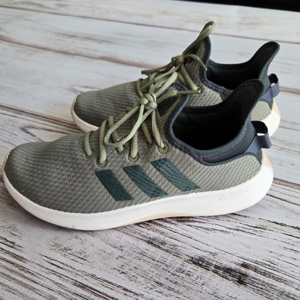 ADIDAS Cloudfoam Pure Plus Tent Green Legend Ivy Shoes sz 7.5